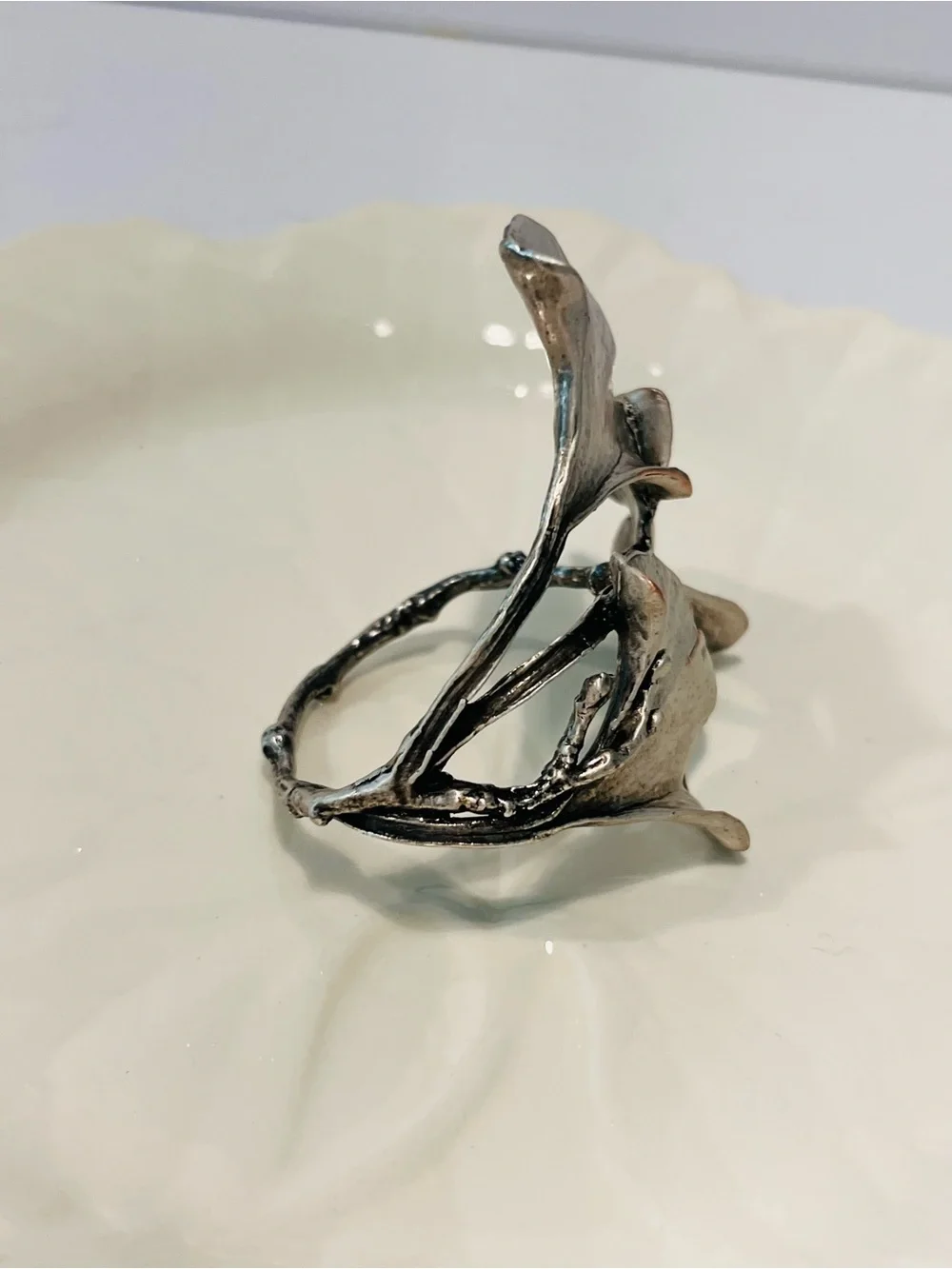 Vtg Table Art by Michael Michaud Silver Plated Cooper Napkin Holders Set 2